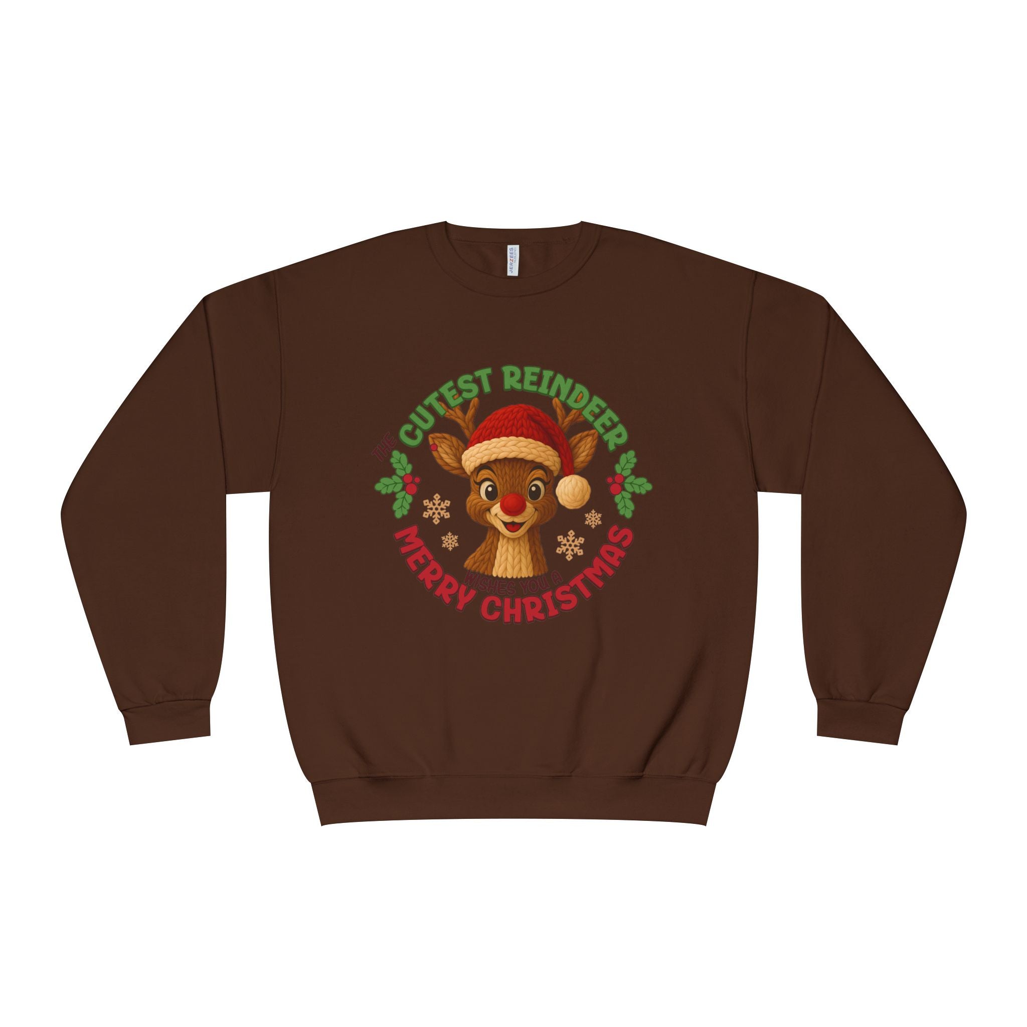 Cute Reindeer Merry Christmas Crewneck Sweatshirt