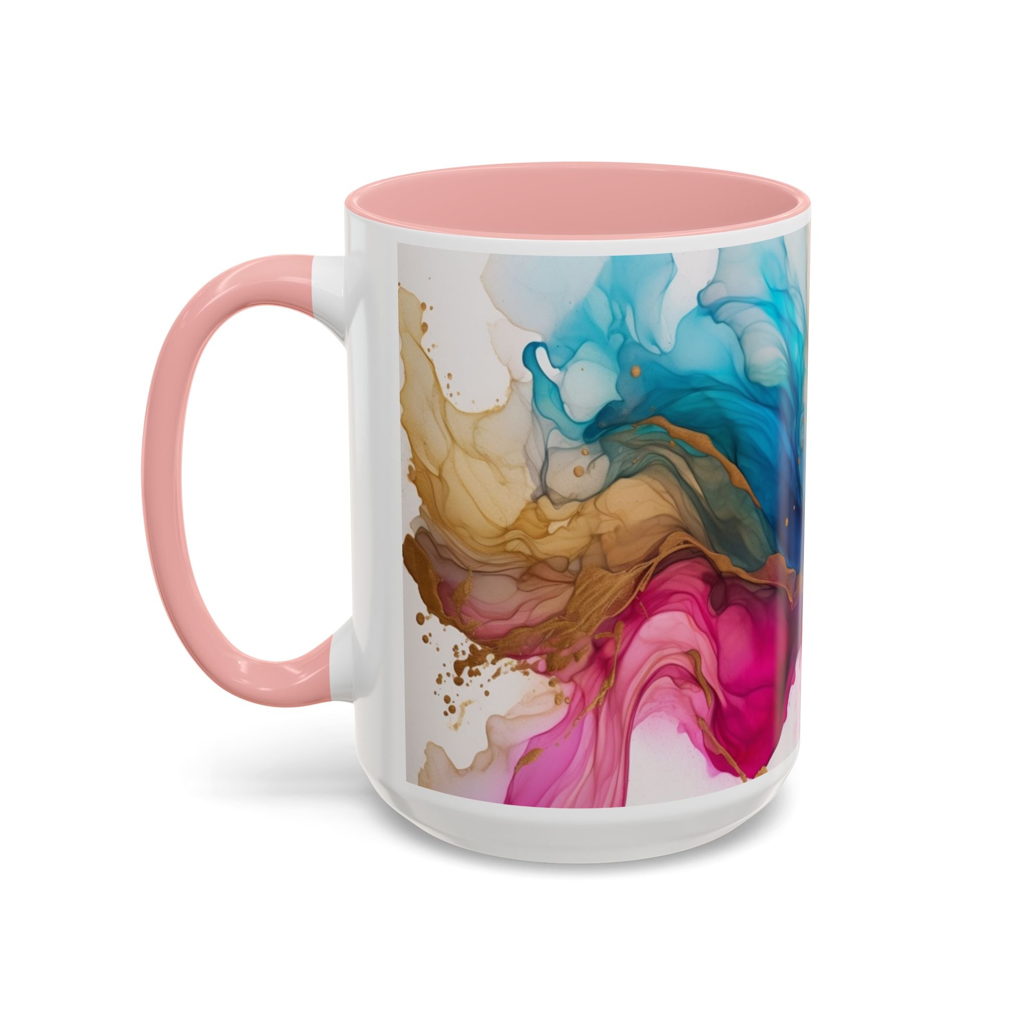 Abstract Watercolor Swirl Coffee Mug (Accent, 11/15oz)