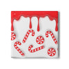 Candy Cane Ceramic Coaster — Holiday Peppermint Drink Coaster
