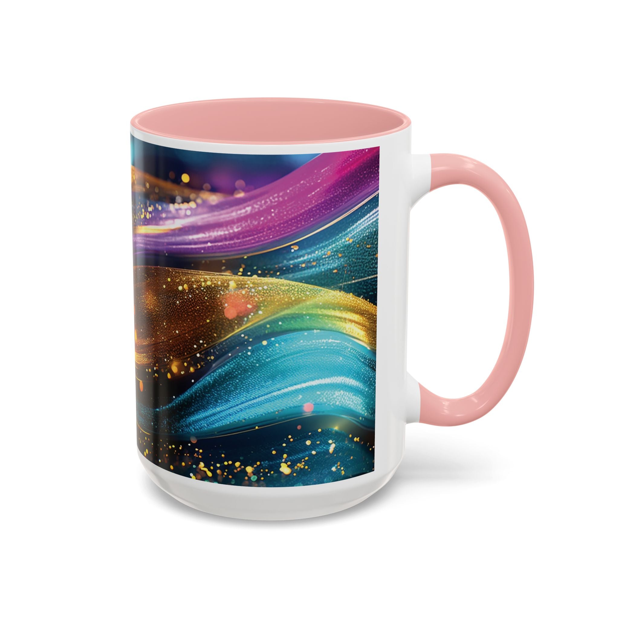 Abstract Gold & Jewel-Tone Accent Coffee Mug (11/15oz)