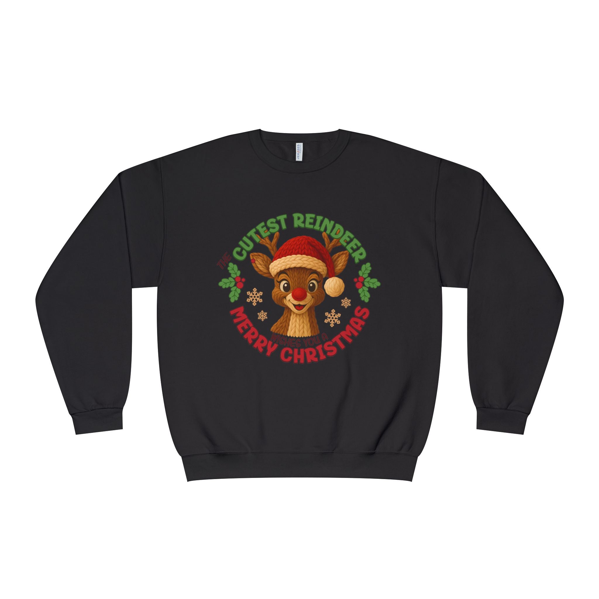 Cute Reindeer Merry Christmas Crewneck Sweatshirt
