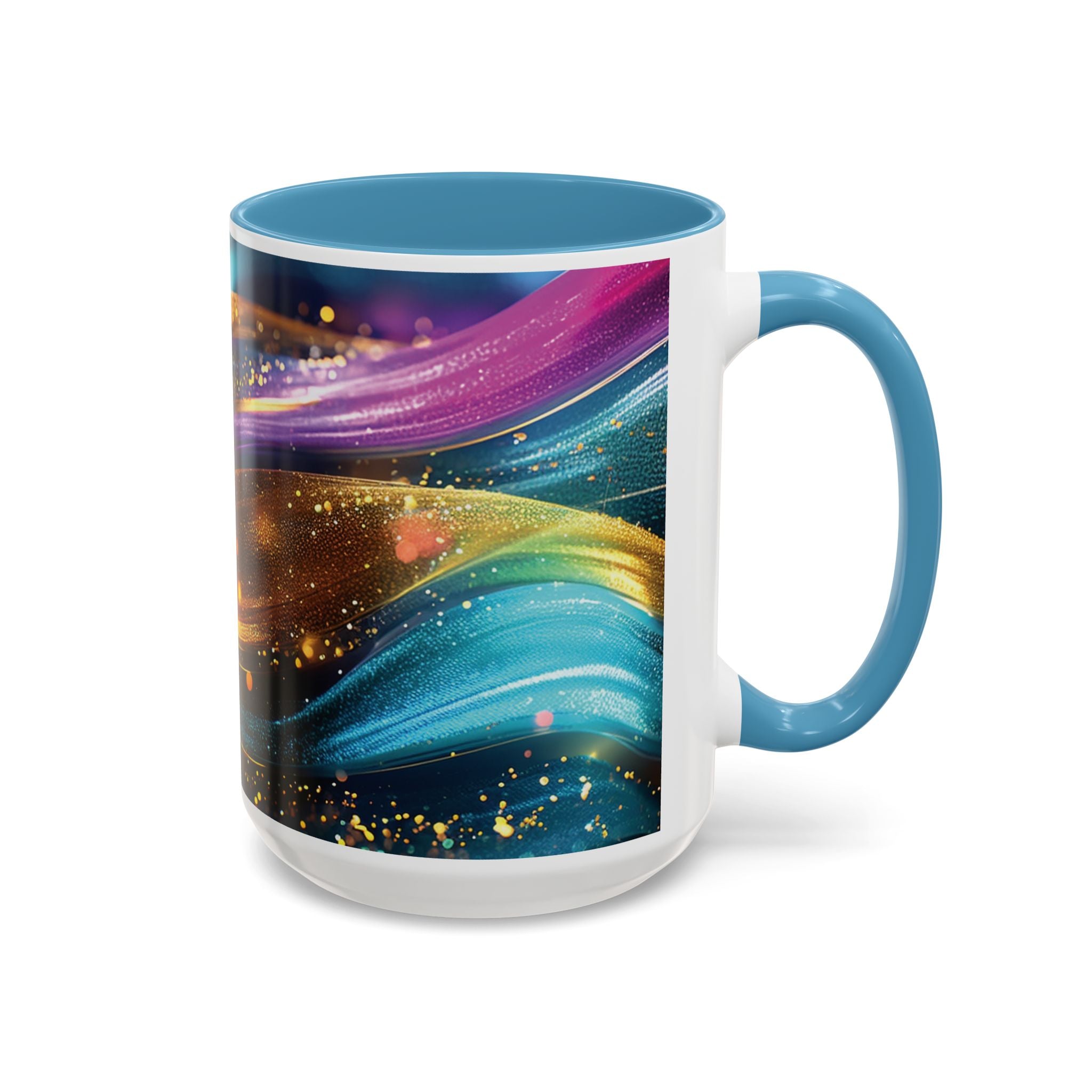 Abstract Gold & Jewel-Tone Accent Coffee Mug (11/15oz)