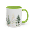 Pine Forest Accent Coffee Mug — Watercolor Christmas Trees (11/15oz)