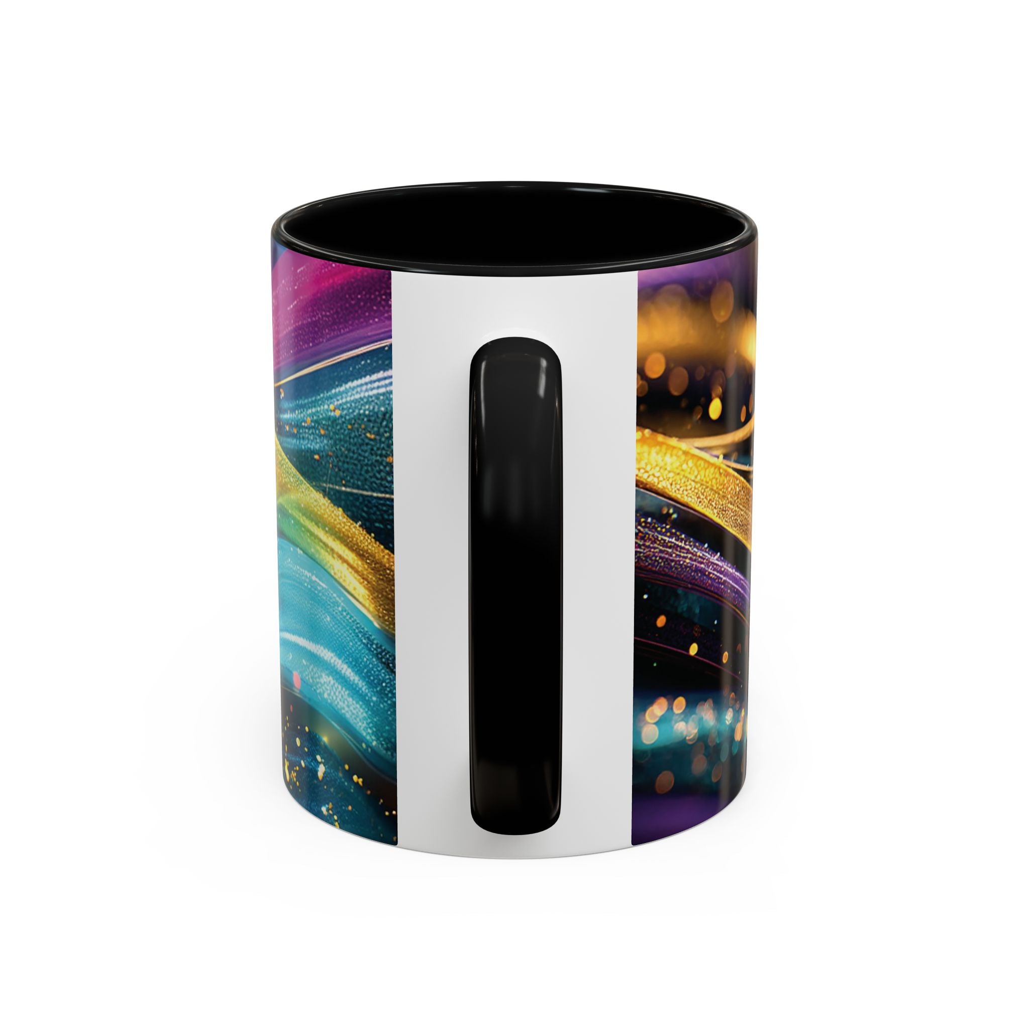 Abstract Gold & Jewel-Tone Accent Coffee Mug (11/15oz)