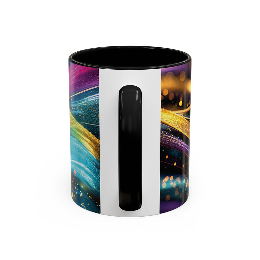 Abstract Gold & Jewel-Tone Accent Coffee Mug (11/15oz)