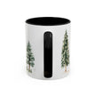 Pine Forest Accent Coffee Mug — Watercolor Christmas Trees (11/15oz)