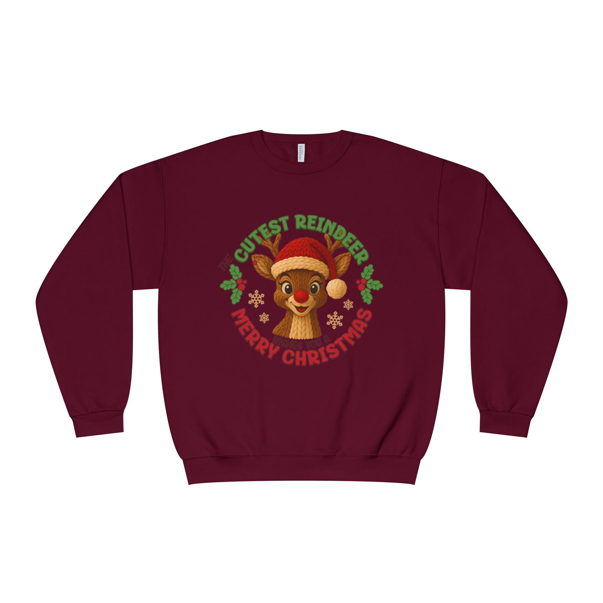 Cute Reindeer Merry Christmas Crewneck Sweatshirt