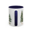 Pine Forest Accent Coffee Mug — Watercolor Christmas Trees (11/15oz)