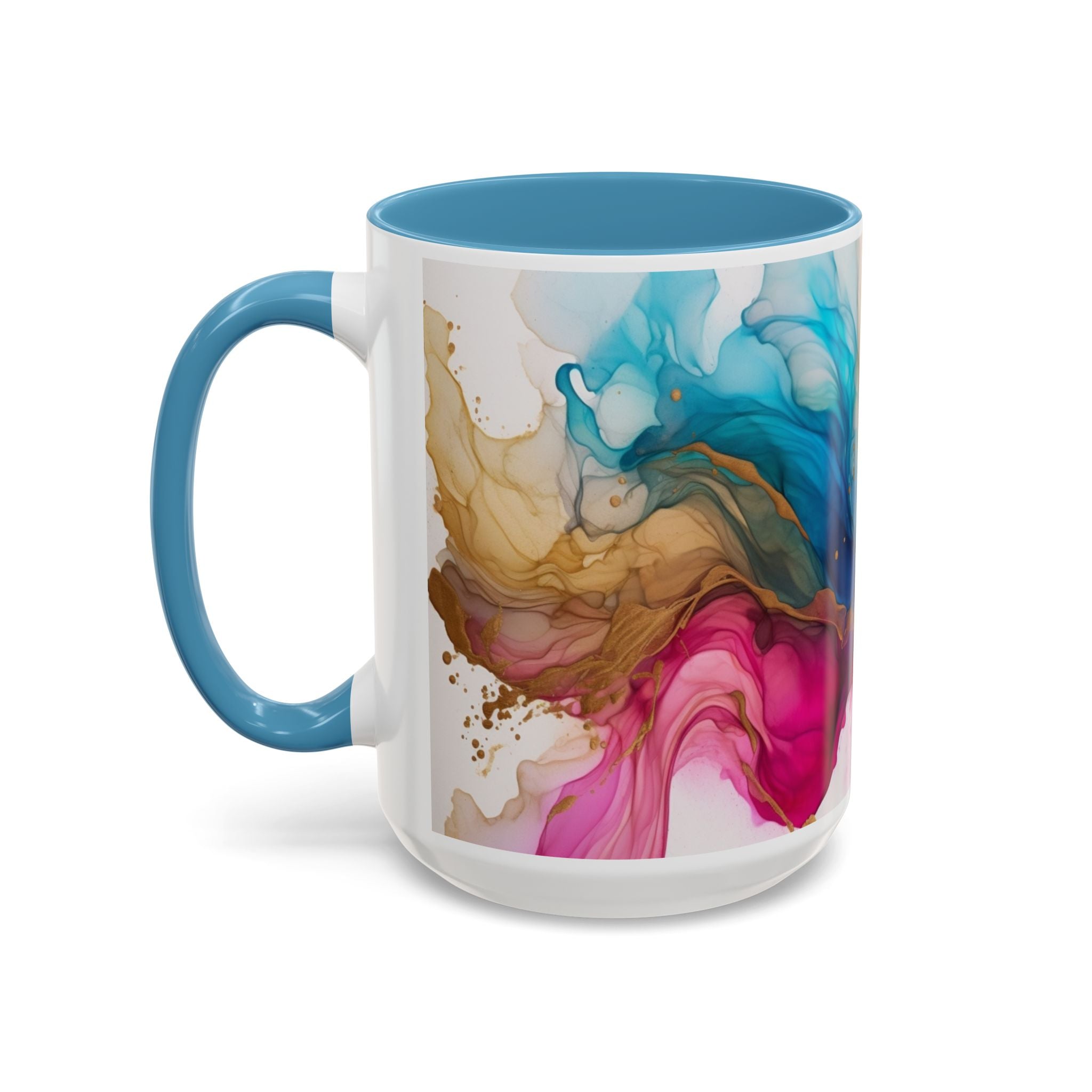 Abstract Watercolor Swirl Coffee Mug (Accent, 11/15oz)