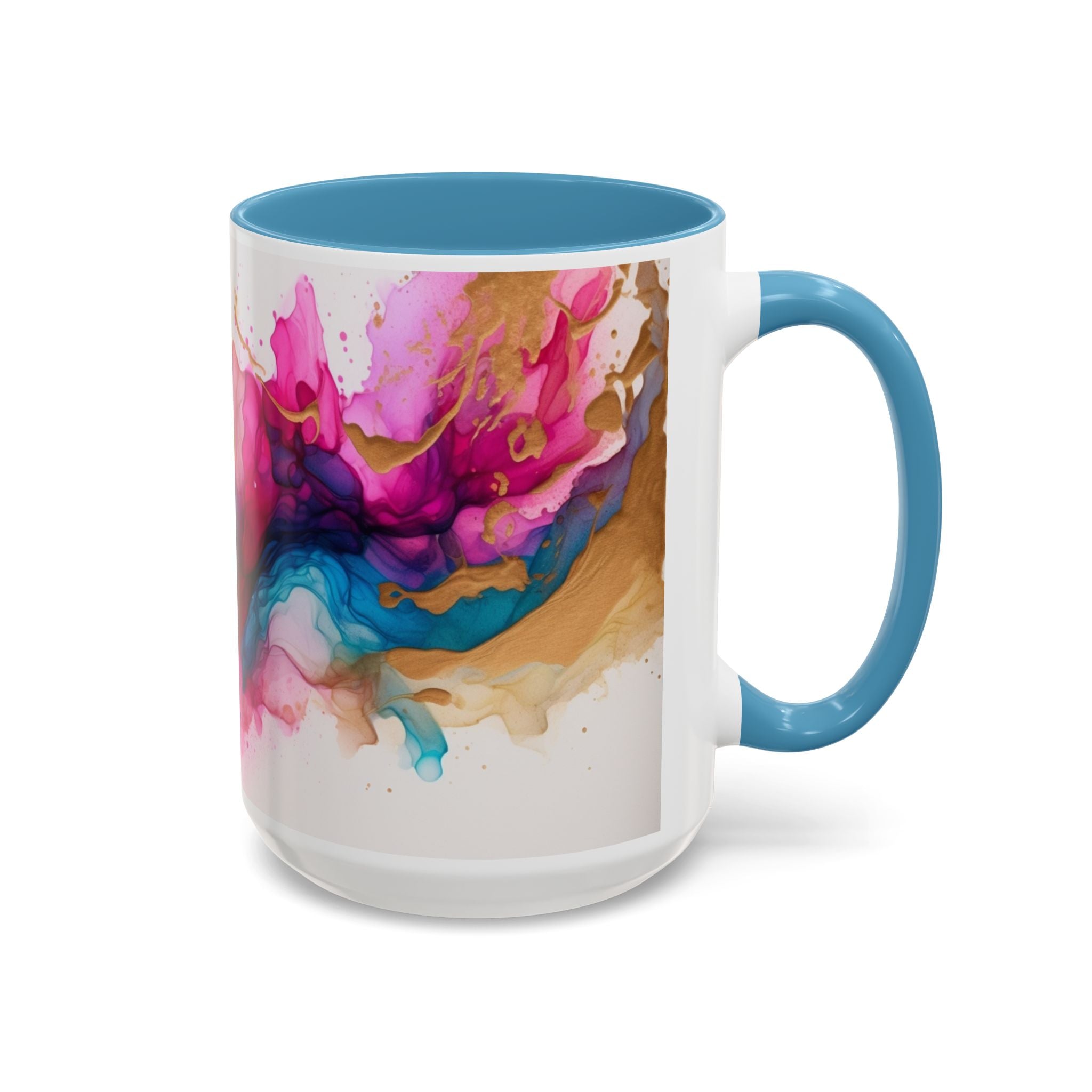 Abstract Watercolor Swirl Coffee Mug (Accent, 11/15oz)