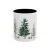 Pine Forest Accent Coffee Mug — Watercolor Christmas Trees (11/15oz)