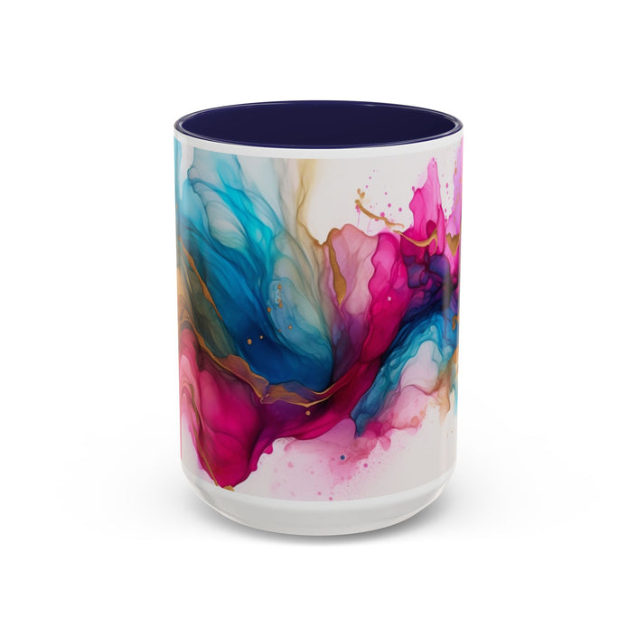 Abstract Watercolor Swirl Coffee Mug (Accent, 11/15oz)