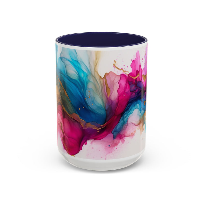 Abstract Watercolor Swirl Coffee Mug (Accent, 11/15oz)
