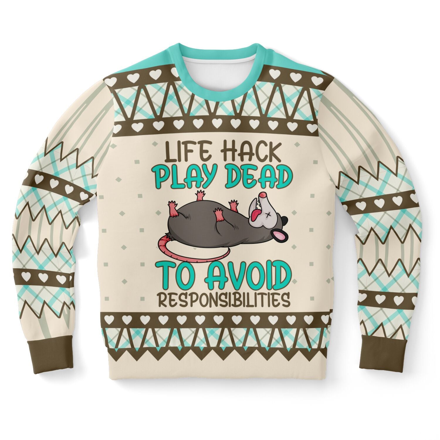 Life Hack Play Dead - Funny Possum Sweatshirt