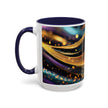 Abstract Gold & Jewel-Tone Accent Coffee Mug (11/15oz)