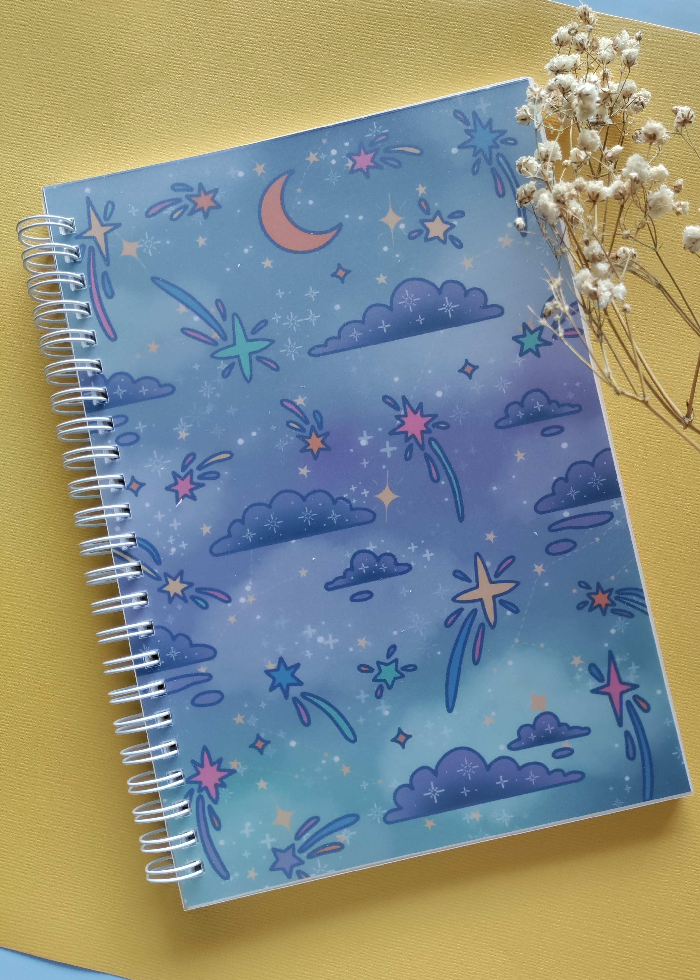 5.75x8.25 Purple Celestial Galaxy Sticker Book 50 pages 2-Sided 100 Pages Total