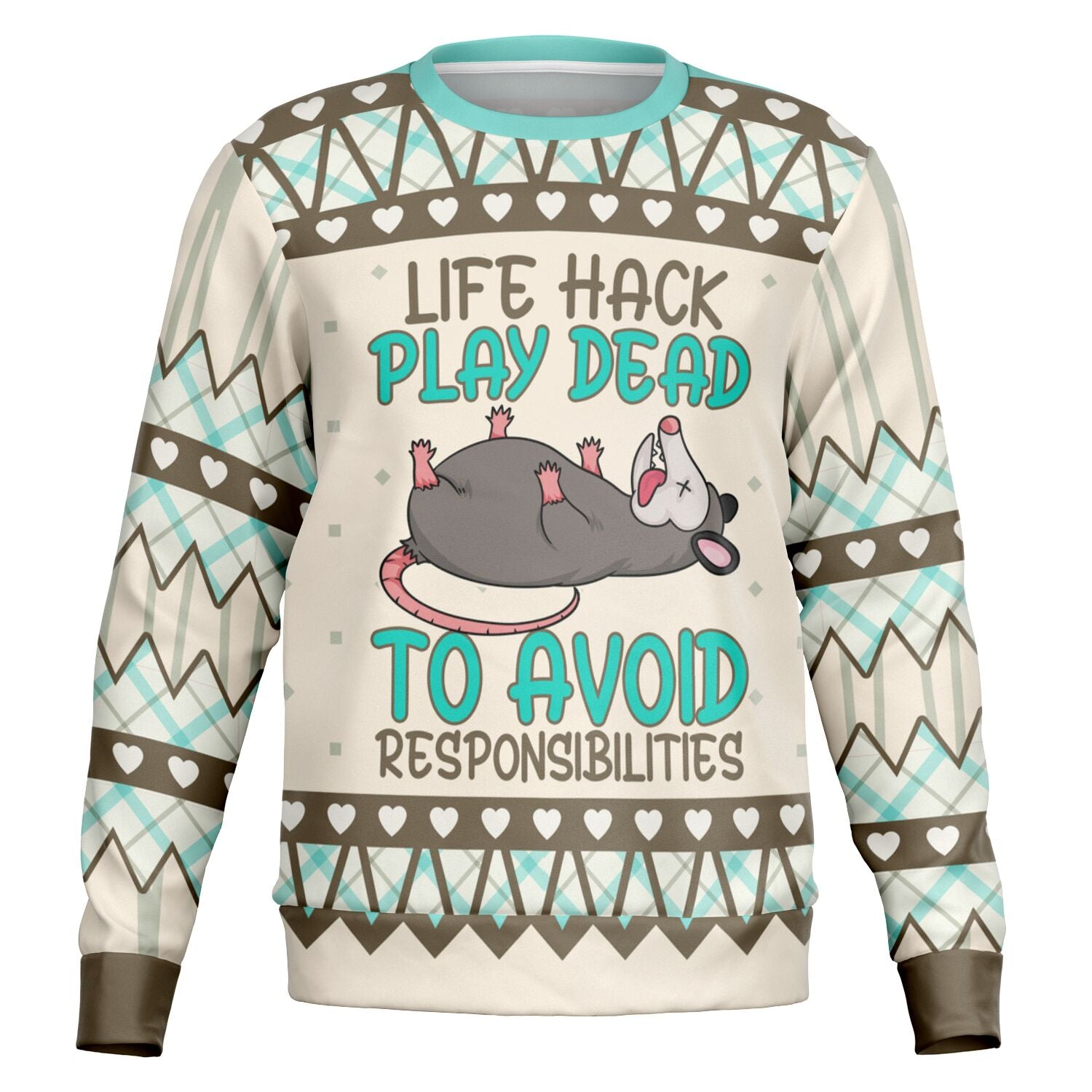 Life Hack Play Dead - Funny Possum Sweatshirt